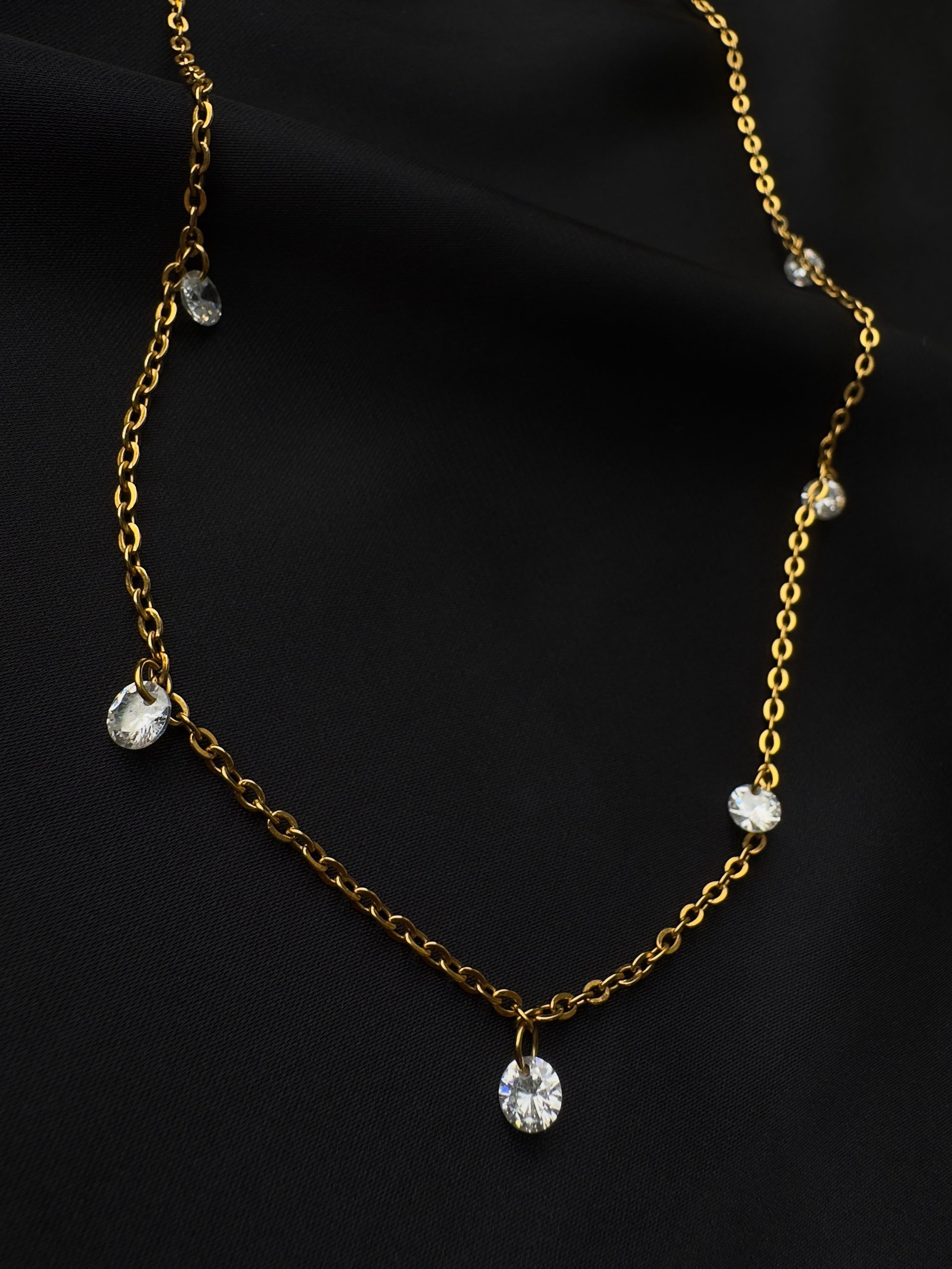 Dazzling Hexa 18k Gold Plated Necklace