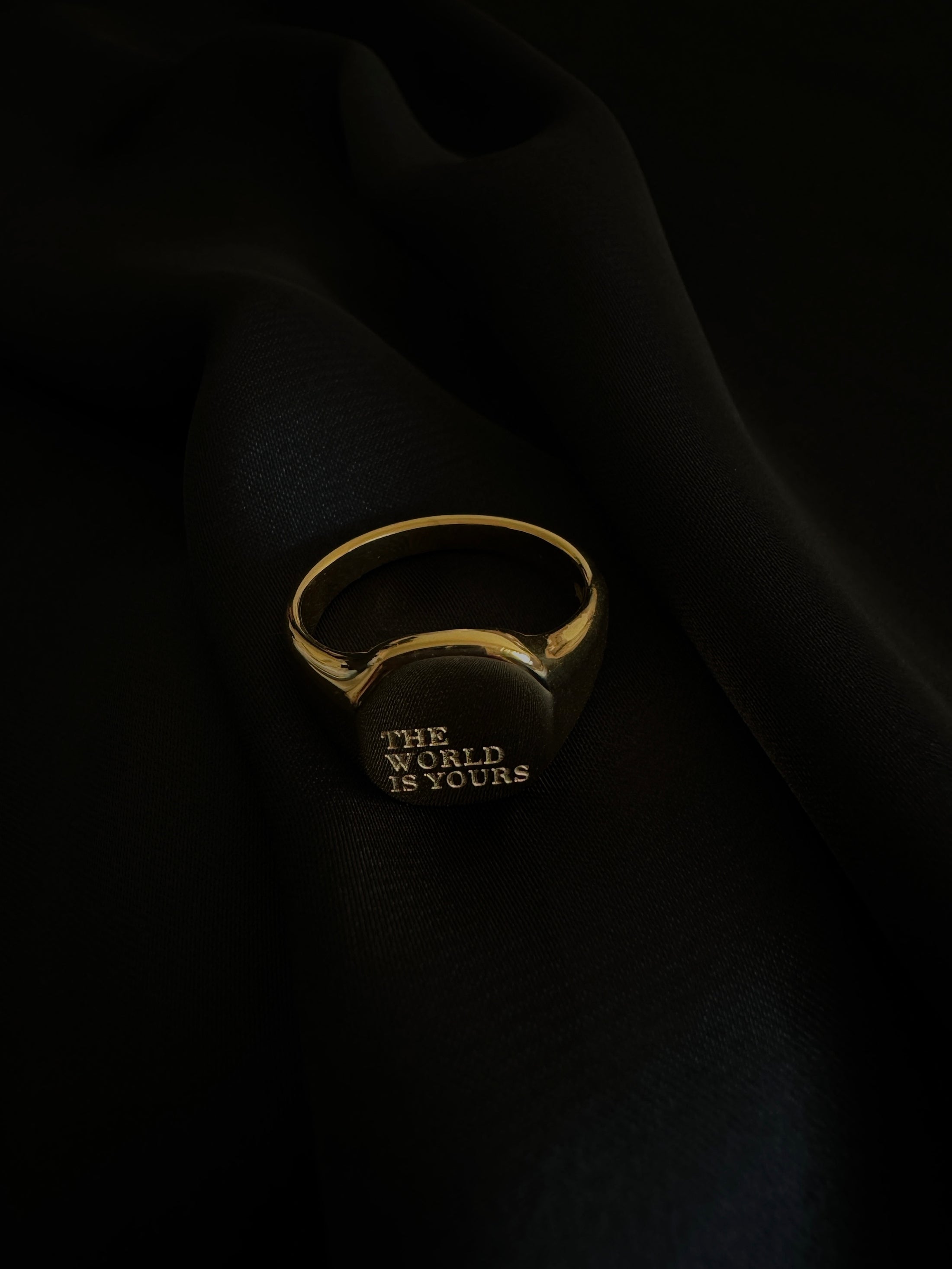 The World is Yours 18K Gold Plated Ring