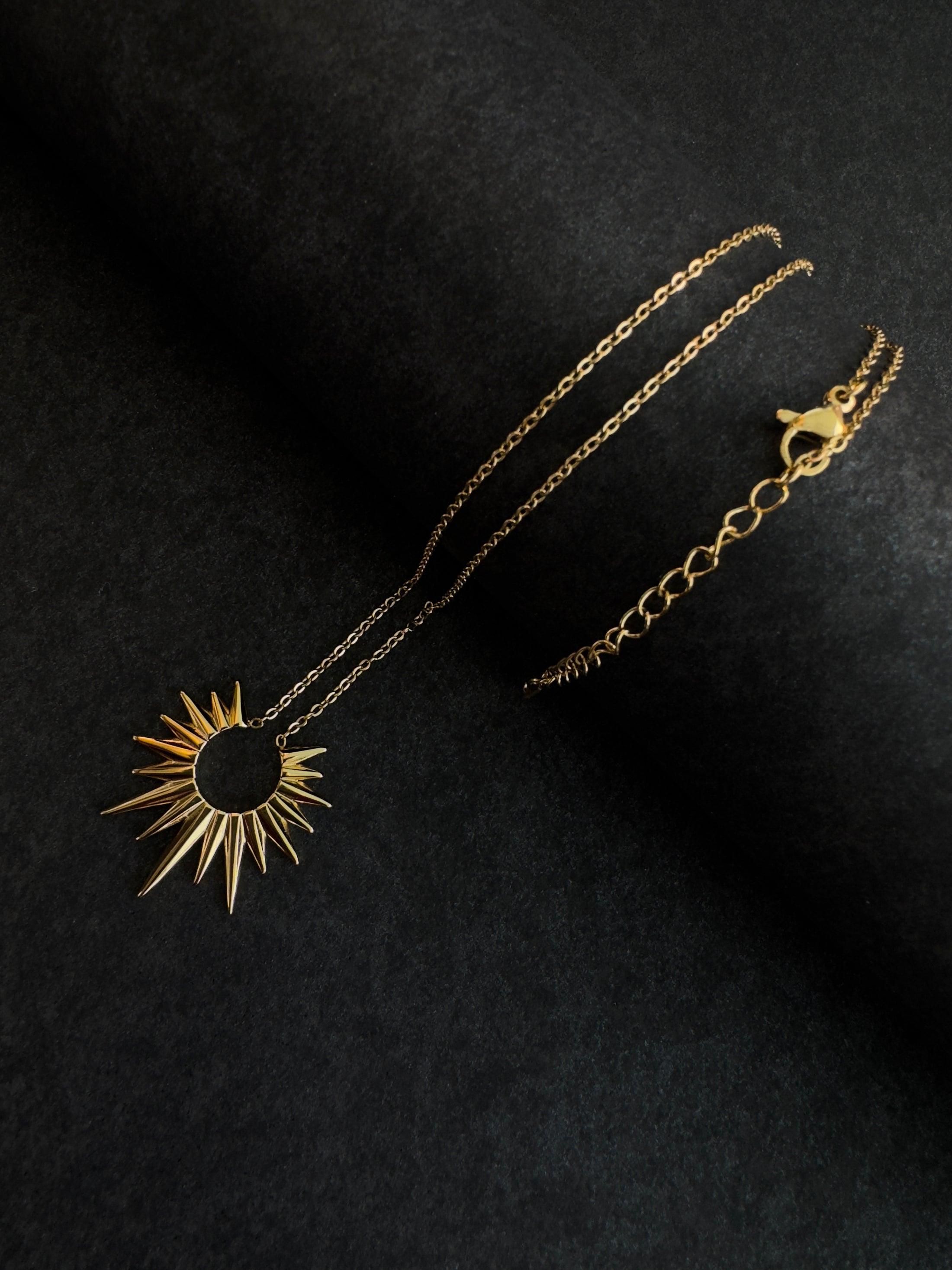 Sun Shine 18k Gold Plated Pendant Necklace