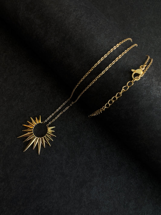 Sun Shine 18k Gold Plated Pendant Necklace