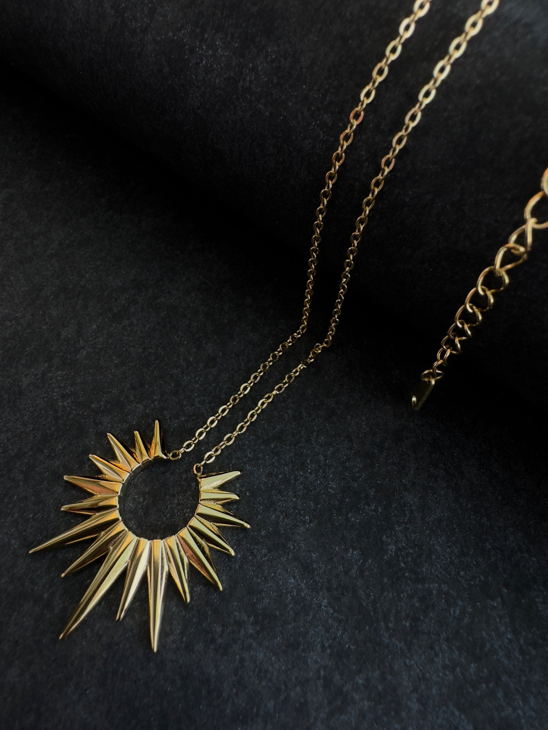 Sun Shine 18k Gold Plated Pendant Necklace