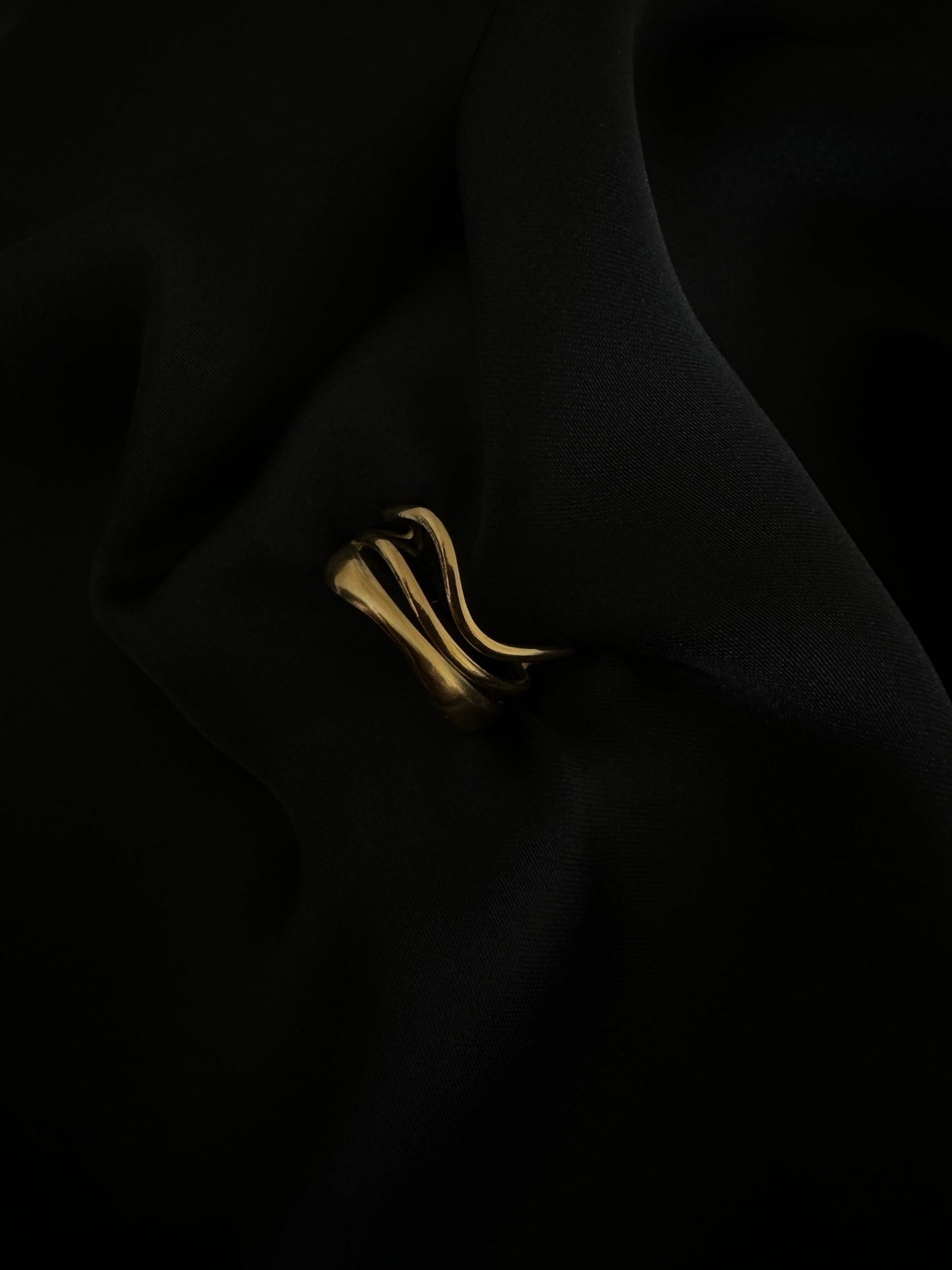 Sea Waves 18K Gold Plated Ring