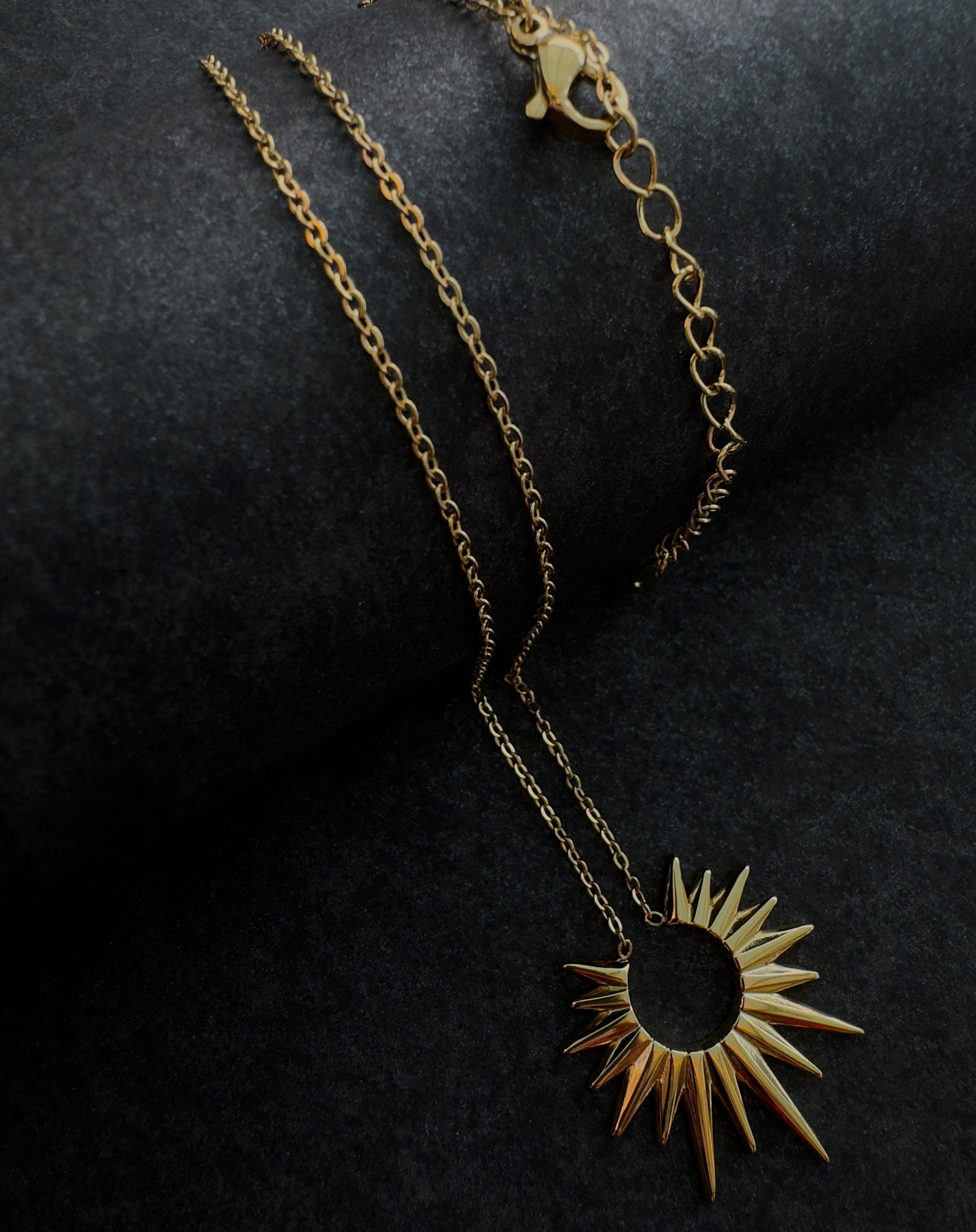 Sun Shine 18k Gold Plated Pendant Necklace