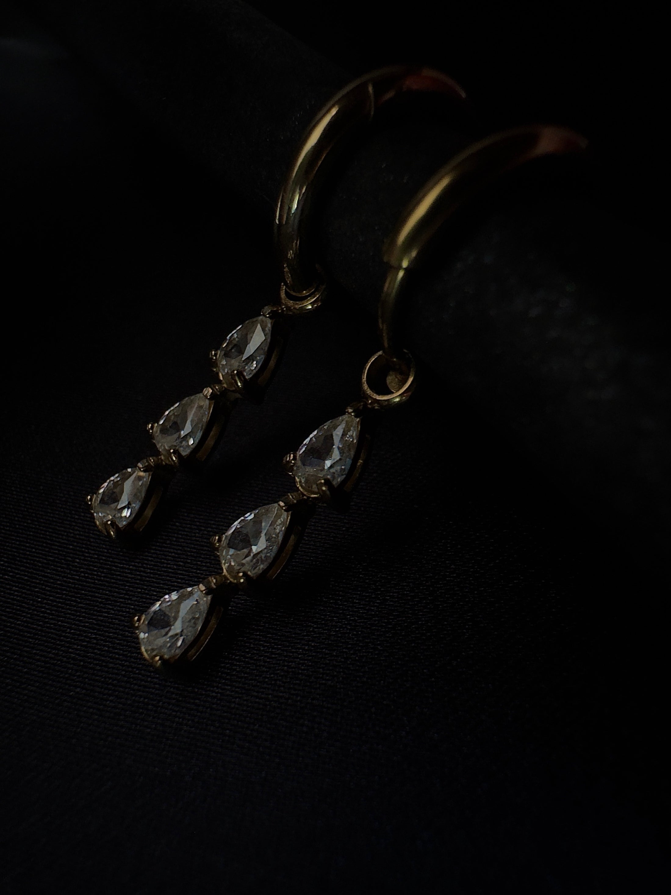 Rain Droplets 18k Gold Plated Earrings